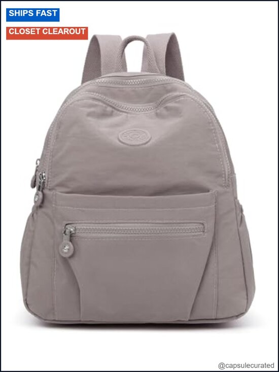 Water-Resistant Nylon Mini Backpack Purse for Women Anti-Theft Travel Daypack